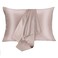 JOGJUE Silk Pillowcase for Hair and Skin 2 Pack 100 Mulberry Silk Bed Pillowcase Hypoallergenic Soft Breathable Both Sides Silk Pillow Case with Hidden Zipper Pillow Cases Standard ApricotGray