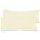Nestl Body Pillow Cover Soft Pillowcase Lightweight Ivory Microfiber 20x54 Inches Envelope Closure Set of 2