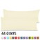 Nestl Body Pillow Cover Soft Pillowcase Lightweight Ivory Microfiber 20x54 Inches Envelope Closure Set of 2