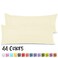 Nestl Body Pillow Cover Soft Pillowcase Lightweight Ivory Microfiber 20x54 Inches Envelope Closure Set of 2