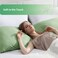 Parkdeny Sage Green Body Pillowcase Cooling Viscose from Bamboo Long Pillow Cover Soft Smooth Breathable Bedding Shield with Long Hidden Zipper 1 Pack