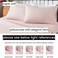 Mohap Pillowcases Queen Pink Set of 2 Envelope Closure End Easy Fit for All Season Cooling Soft and Breathable Material Machine Washable