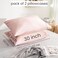Mohap Pillowcases Queen Pink Set of 2 Envelope Closure End Easy Fit for All Season Cooling Soft and Breathable Material Machine Washable