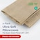 CGK Unlimited Queen Pillow Cases Set of 2 Ultra Soft Hotel Quality Pillowcase Covers Comfy Cozy Wrinkle Free Shrinkage and Fade Resistant Machine Washable Pillow Protectors 2 Piece Set Heathered Tan