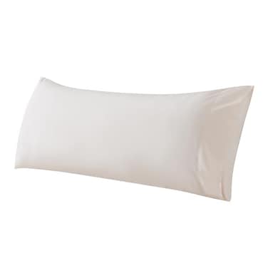 WhatsBedding Body Pillow Cover Cotton Fabric Long Pillowcase Breathable SkinFriendly Envelope Closure Beige 20x54 inch