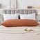 WhatsBedding Body Pillow Cover Cotton Fabric Long Pillowcase Breathable SkinFriendly Envelope Closure Rust 20x54 inch