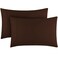 Mellanni Pillow Cases Luxury Extra Soft Cooling Pillow Covers 2 PC Iconic Collection Pillowcases Envelope Closure King 20 x 40 Brown