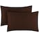 Mellanni Pillow Cases Luxury Extra Soft Cooling Pillow Covers 2 PC Iconic Collection Pillowcases Envelope Closure King 20 x 40 Brown