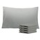 NTBAY Queen Pillowcase Set 4 Pack Brushed Microfiber 20x30 Pillowcases Soft WrinkleFree FadeResistant StainResistant Smoke Grey Pillowcases with Envelope Closure 20x30 Inches Smoke Grey