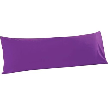 FLXXIE Body Pillow Cover Super Soft Microfiber 20x54 Body Pillow Case Envelope Closure Wrinkle Stain Resistant 20x54 Long Pillowcase Purple