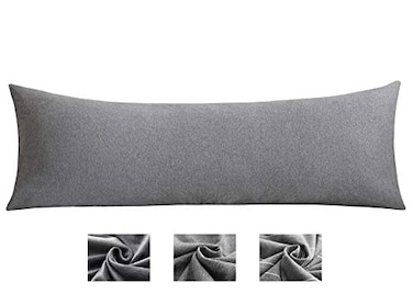 KWLET Body Pillow Cover with Zipper Premium 100 Cotton Pillow Case Soft Removable 21 x54 Body Pilloe Case Pillowcase Long Body Pillow Cover Pillow Protector Cushion Cover Long Pillow Case Grey