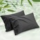 Bedsure Pillow Cases Queen Cooling Pillow Cases Rayon Derived from Bamboo Black Pillowcases Queen Size Set of 2 PureWoven Silky Soft Bedding Pillow Covers with Envelope Closure 20x30 Inches
