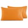 Elegant Comfort Luxury UltraSoft 2Piece Pillowcase Set 1500 Premium Hotel Quality Microfiber Double Brushed Wrinkle Resistant King Size Vibrant Orange