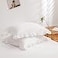 Merryword White Pillowcases Cute Pillowcases Offwhite Standard Pillowshams Set of 2 Solid Ruffled Fringe Pillowcases White Shabby Chic Pillowcases 2 Pack Queen 20x30White