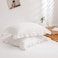Merryword White Pillowcases Cute Pillowcases Offwhite Standard Pillowshams Set of 2 Solid Ruffled Fringe Pillowcases White Shabby Chic Pillowcases 2 Pack Queen 20x30White