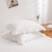 Merryword White Pillowcases Cute Pillowcases Offwhite Standard Pillowshams Set of 2 Solid Ruffled Fringe Pillowcases White Shabby Chic Pillowcases 2 Pack Queen 20x30White
