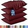Utopia Bedding Queen Pillow Cases 4 Pack Envelope Closure Soft Brushed Microfiber Fabric Shrinkage and Fade Resistant Pillow Covers Queen Size 20 X 30 Inches Queen Burgundy