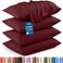 Utopia Bedding Queen Pillow Cases 4 Pack Envelope Closure Soft Brushed Microfiber Fabric Shrinkage and Fade Resistant Pillow Covers Queen Size 20 X 30 Inches Queen Burgundy