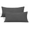 N&Y HOME 2Pack Stretch Pillow Cases Jersey Knit Ultra Soft Envelope Closure Pillowcases TShirt Like Microfiber Blend Suitable for 20x3620x40 King Size Set of 2 Hemp Gray