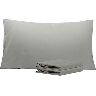 NTBAY King Pillowcase Set 2 Pack Brushed Microfiber 20x40 Pillowcases Soft WrinkleFree FadeResistant StainResistant Smoke Grey Pillowcases with Envelope Closure 20x40 Inches Smoke Grey