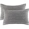 BOSOWOS Standard Size Pillow Shams Set of 2 Ultra Soft Breathable 20 x 26 Inches Pillow Case Envelope Closure Microfiber Farmhouse Bed Pillowcases for Easy Care Grey