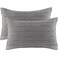 BOSOWOS Standard Size Pillow Shams Set of 2 Ultra Soft Breathable 20 x 26 Inches Pillow Case Envelope Closure Microfiber Farmhouse Bed Pillowcases for Easy Care Grey