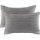 BOSOWOS Standard Size Pillow Shams Set of 2 Ultra Soft Breathable 20 x 26 Inches Pillow Case Envelope Closure Microfiber Farmhouse Bed Pillowcases for Easy Care Grey