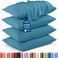 Utopia Bedding King Pillow Cases 4 Pack Envelope Closure Soft Brushed Microfiber Fabric Shrinkage and Fade Resistant Pillow Covers King Size 20 X 40 Inches King Denim Blue