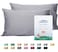 sunflower Sunflower Queen Pillowcases Set of 2 100 Cotton Queen Pillow Cases 2 2030 inches Frost Gray Soft and Breathable