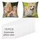 OKBA 15 pcs Sublimation Blanks Pillow Cases 16x 16 White Cushion Covers Glossy Satin Pillow Covers Heat Transfer DIY Custom Picture