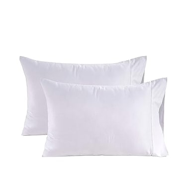 LANE LINEN King Size Pillow Case Set of 2 100 Egyptian Cotton Cases Sateen White Cooling Cover Perfect for Home Hotels Hospital Use