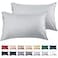 Warmstar Cotton Pillow Cases Standard Size Set of 2 600 Thread Count Pillowcases 20x26 Inches Soft Long Staple Cotton Pillowcases Breathable with Envelope ClosureGrey
