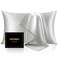 INFIIXSO Mulberry Silk Pillowcase for Hair and Skin Silk Pillow Cases Standard Size with Hidden Zipper 20x26 Inches Ultra Smooth and Soft Cooling Pillow Cases for Hot SleepersLight Grey 1 Pack
