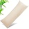 TELUS Body Pillow Cases Cover Bamboo Rayon Body Pillowcases with Zipper Closure Cooling and Breathable Pillow Case for Hot Sleepers and Night Sweats 20x54 inches Khaki
