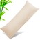 TELUS Body Pillow Cases Cover Bamboo Rayon Body Pillowcases with Zipper Closure Cooling and Breathable Pillow Case for Hot Sleepers and Night Sweats 20x54 inches Khaki