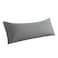 WhatsBedding Body Pillow Cover Ultra Soft Microfiber Pillowcases Breathable Long Pillow Case Envelope Closure Grey 20x54 inch