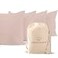 Good Sleep 1000 TC Blush King Pillowcases Set of 4 100 Egyptian Cotton Pillow Cases with Long Staple Cotton Sateen Weave Silky Soft Hotel Like Bed Pillow Covers for Comfy Sleeping Snug Fit