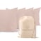 Good Sleep 1000 TC Blush King Pillowcases Set of 4 100 Egyptian Cotton Pillow Cases with Long Staple Cotton Sateen Weave Silky Soft Hotel Like Bed Pillow Covers for Comfy Sleeping Snug Fit