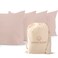 Good Sleep 1000 TC Blush King Pillowcases Set of 4 100 Egyptian Cotton Pillow Cases with Long Staple Cotton Sateen Weave Silky Soft Hotel Like Bed Pillow Covers for Comfy Sleeping Snug Fit