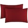 Mellanni Pillow Cases Luxury Extra Soft Cooling Pillow Covers 2 PC Iconic Collection Pillowcases Envelope Closure StandardQueen 20x30 Brick Red