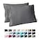 Bare Home Microfiber Pillow Cases King Size Set of 2 Cooling Pillowcases Double Brushed Grey Pillowcases 2 Pack Easy Care King Pillowcase Set of 2 Grey
