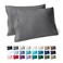 Bare Home Microfiber Pillow Cases King Size Set of 2 Cooling Pillowcases Double Brushed Grey Pillowcases 2 Pack Easy Care King Pillowcase Set of 2 Grey