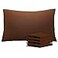 NTBAY Queen Pillowcase Set 4 Pack Brushed Microfiber 20x30 Pillowcases Soft WrinkleFree FadeResistant StainResistant Brown Pillowcases with Envelope Closure 20x30 Inches Brown