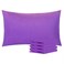 NTBAY Queen Pillowcase Set 4 Pack Brushed Microfiber 20x30 Pillowcases Soft WrinkleFree FadeResistant StainResistant Purple Pillowcases with Envelope Closure 20x30 Inches Purple