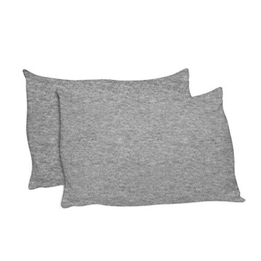 Betty Dain Stretch Jersey Universal Pillowcase One Size Fits All Pillows 100 Jersey Knit Cotton Pillowcase Soft Covering for Standard and King Pillows Zipper Closure Gray 2 Per Pack