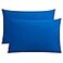 FLXXIE Pillow Cases Queen Soft Microfiber Pillow Covers with Envelope Closure Wrinkle Resistant Pillowcases 2 Piece Set 20x30 Royal Blue