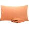 NTBAY King Pillowcase Set 2 Pack Brushed Microfiber 20x36 Pillowcases Soft WrinkleFree FadeResistant StainResistant Pale Orange Pillowcases with Envelope Closure 20x36 Inches Pale Orange