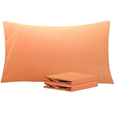 NTBAY King Pillowcase Set 2 Pack Brushed Microfiber 20x36 Pillowcases Soft WrinkleFree FadeResistant StainResistant Pale Orange Pillowcases with Envelope Closure 20x36 Inches Pale Orange