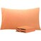 NTBAY King Pillowcase Set 2 Pack Brushed Microfiber 20x36 Pillowcases Soft WrinkleFree FadeResistant StainResistant Pale Orange Pillowcases with Envelope Closure 20x36 Inches Pale Orange