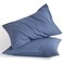 NTBAY Queen Cotton Pillowcases Envelope Closure 20x30 Pillowcases Set of 2 Breathable and Soft Bed Pillow Cases Denim Blue